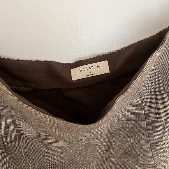 Aritzia Babaton Modern Mini Skirt Check Plaid Size6 - Picture 2 of 2